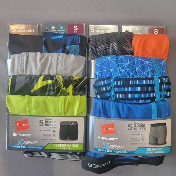 Adidas Tagless Boxer Briefs Small (6-8) 10 Pairs, 2 Packs, New With Tags - Picture 1 of 11
